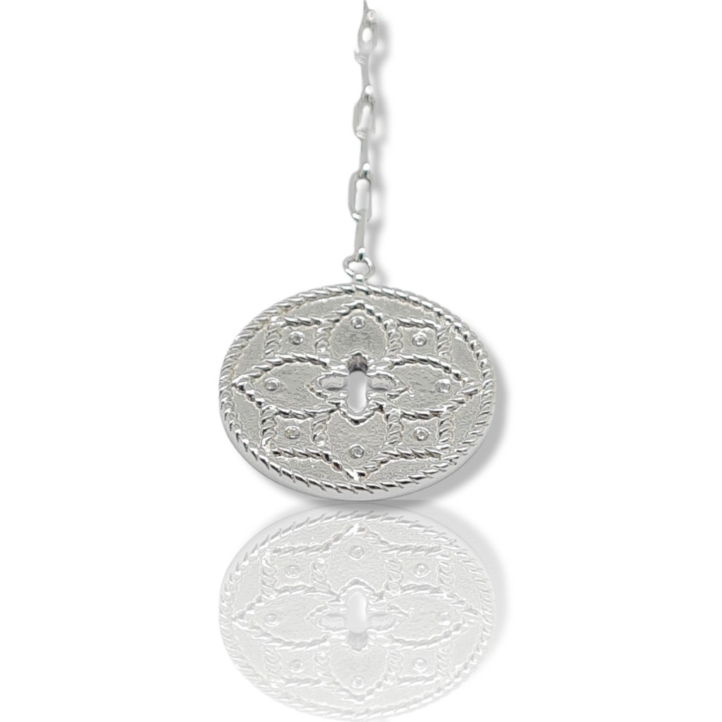 Ασημένιο κολιέ   925° επιπλατινωμένο  (code NZB105773)